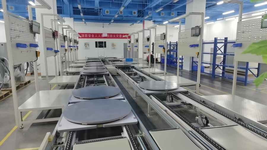 新能源倍速链生产线定制设计的特点